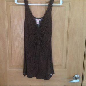 CANDIES: Leopard Print V-Neck Sleeveless Top (or mini dress)